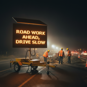 VMS-Variable Message Sign Trailer Steps Trade Dubai